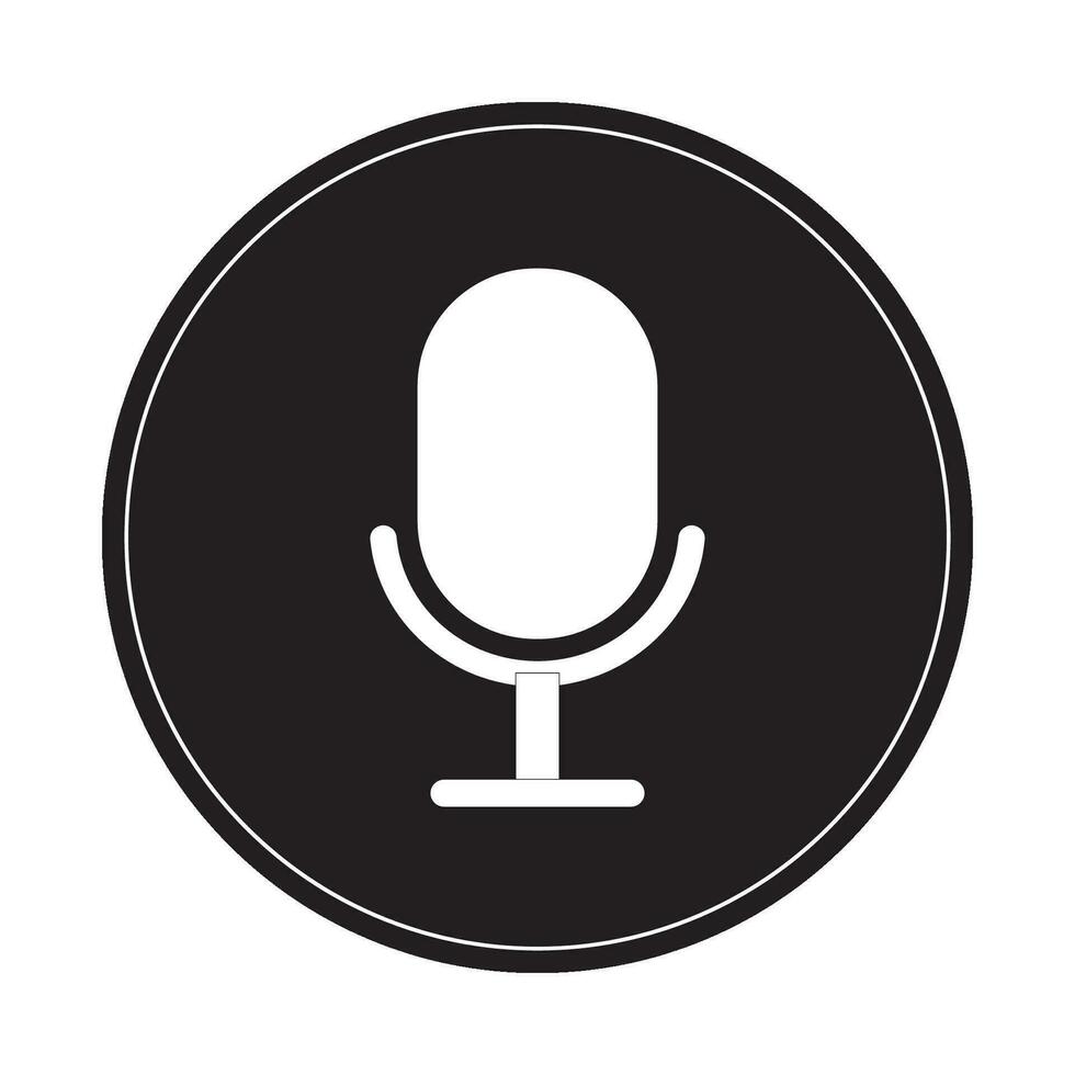 mic icon logo vector design template