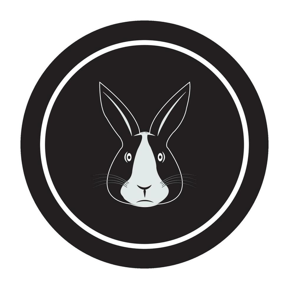 rabbit icon logo vector design template