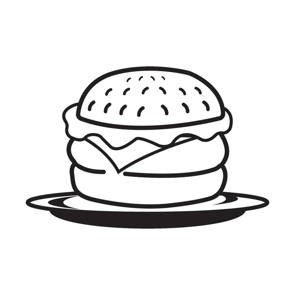 burgers icon logo vector design template