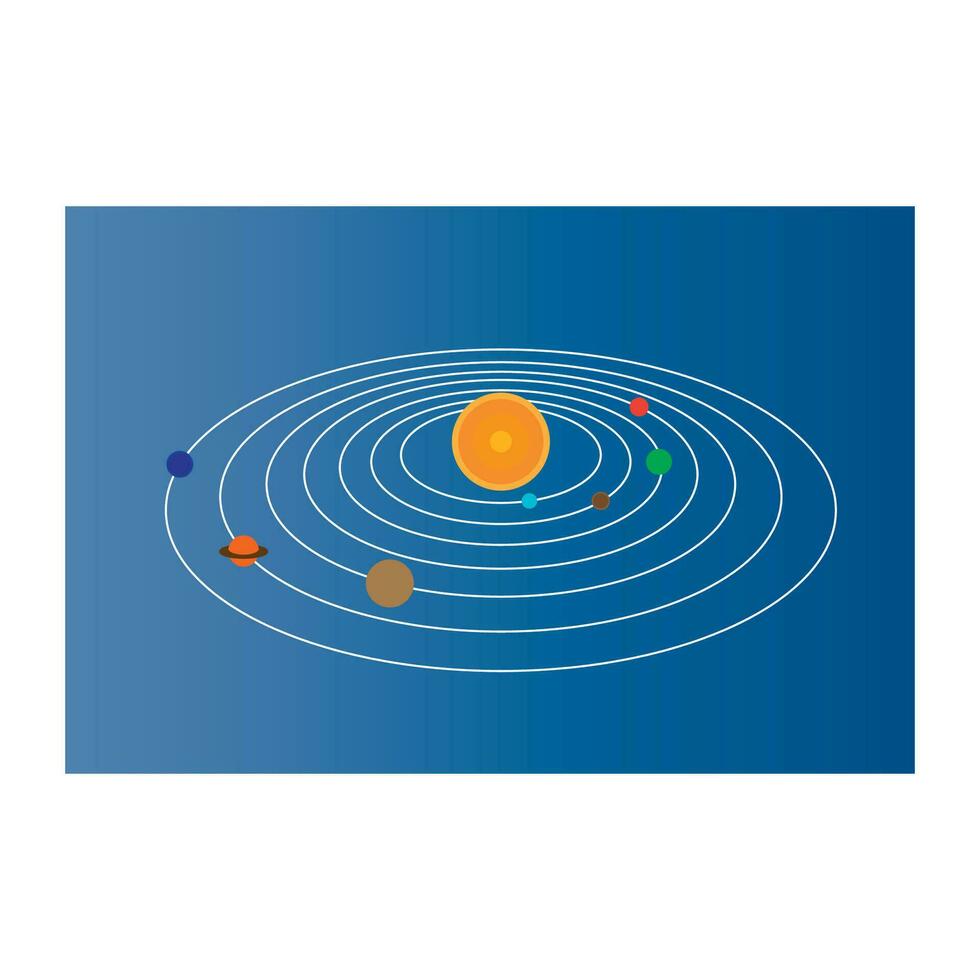 solar system icon logo vector design template