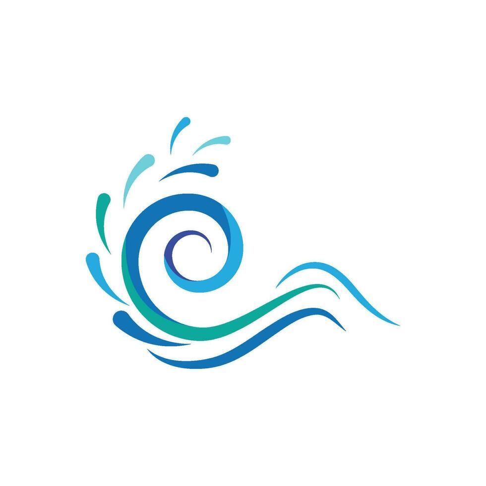 Water wave Logo Template vector