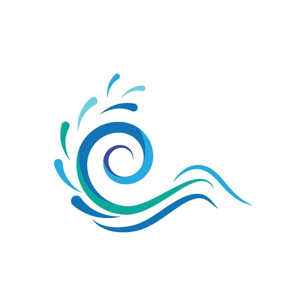 plantilla de logotipo de onda de agua vector