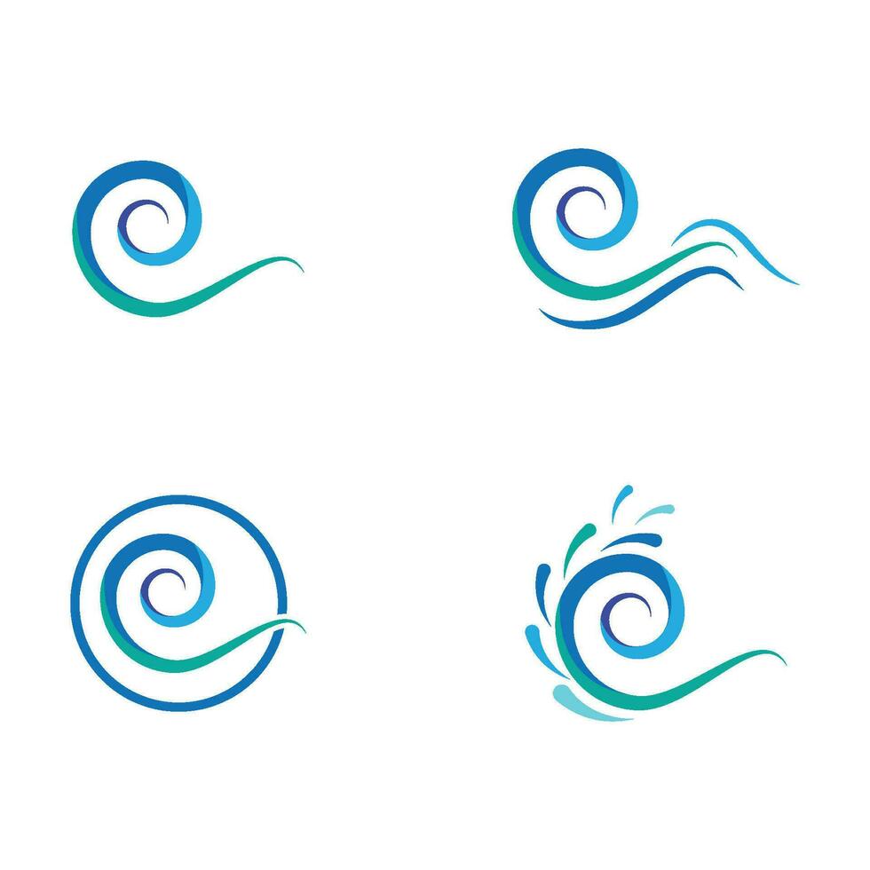 plantilla de logotipo de onda de agua vector