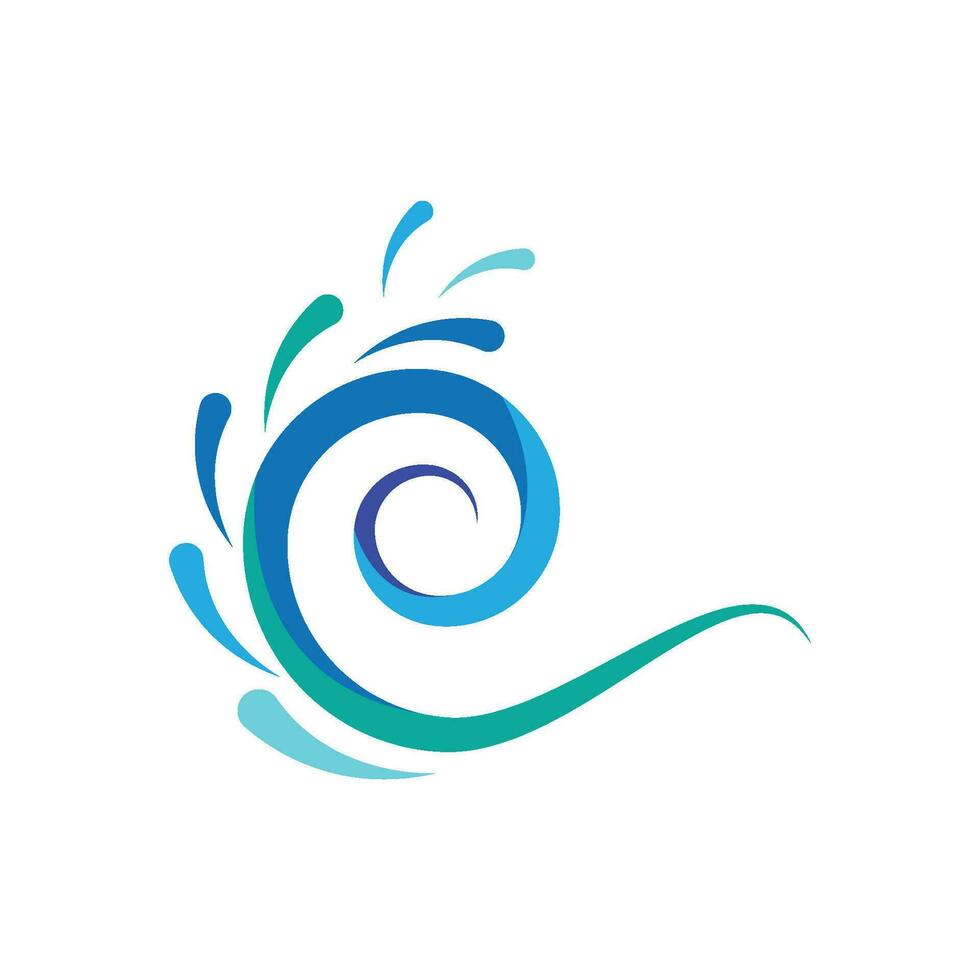 Water wave Logo Template vector