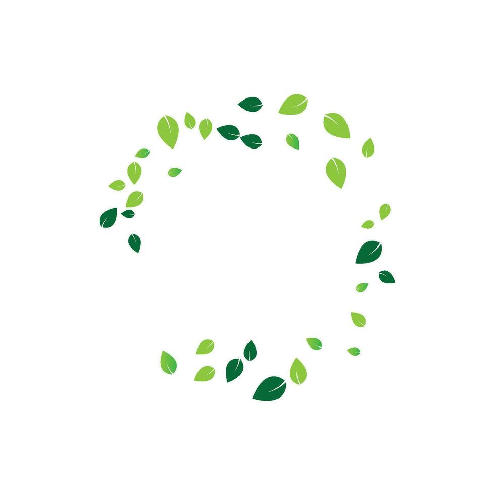 hoja verde ecología naturaleza elemento vector icono