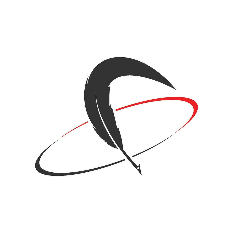 feather logo vector template illustration design