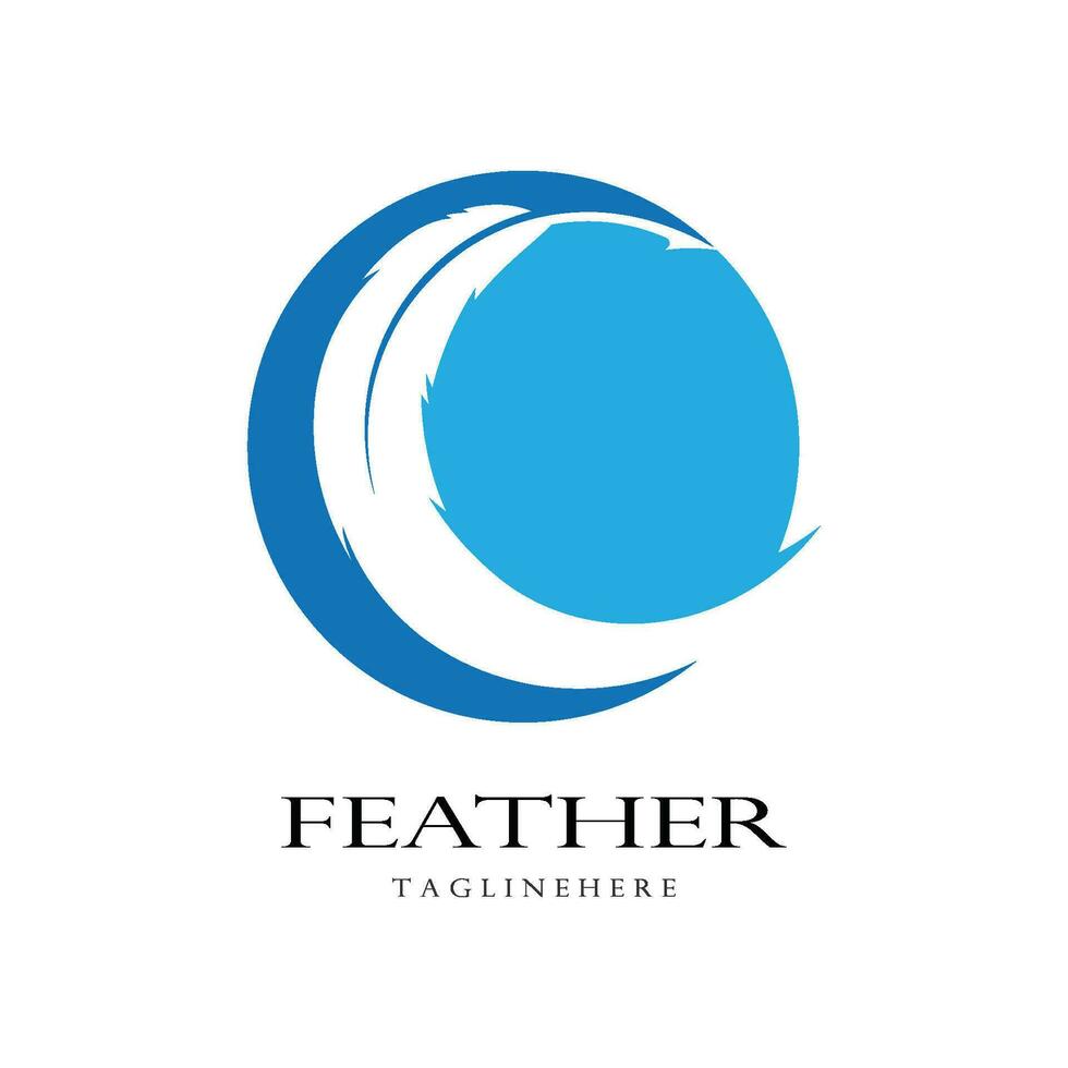 feather logo vector template illustration design