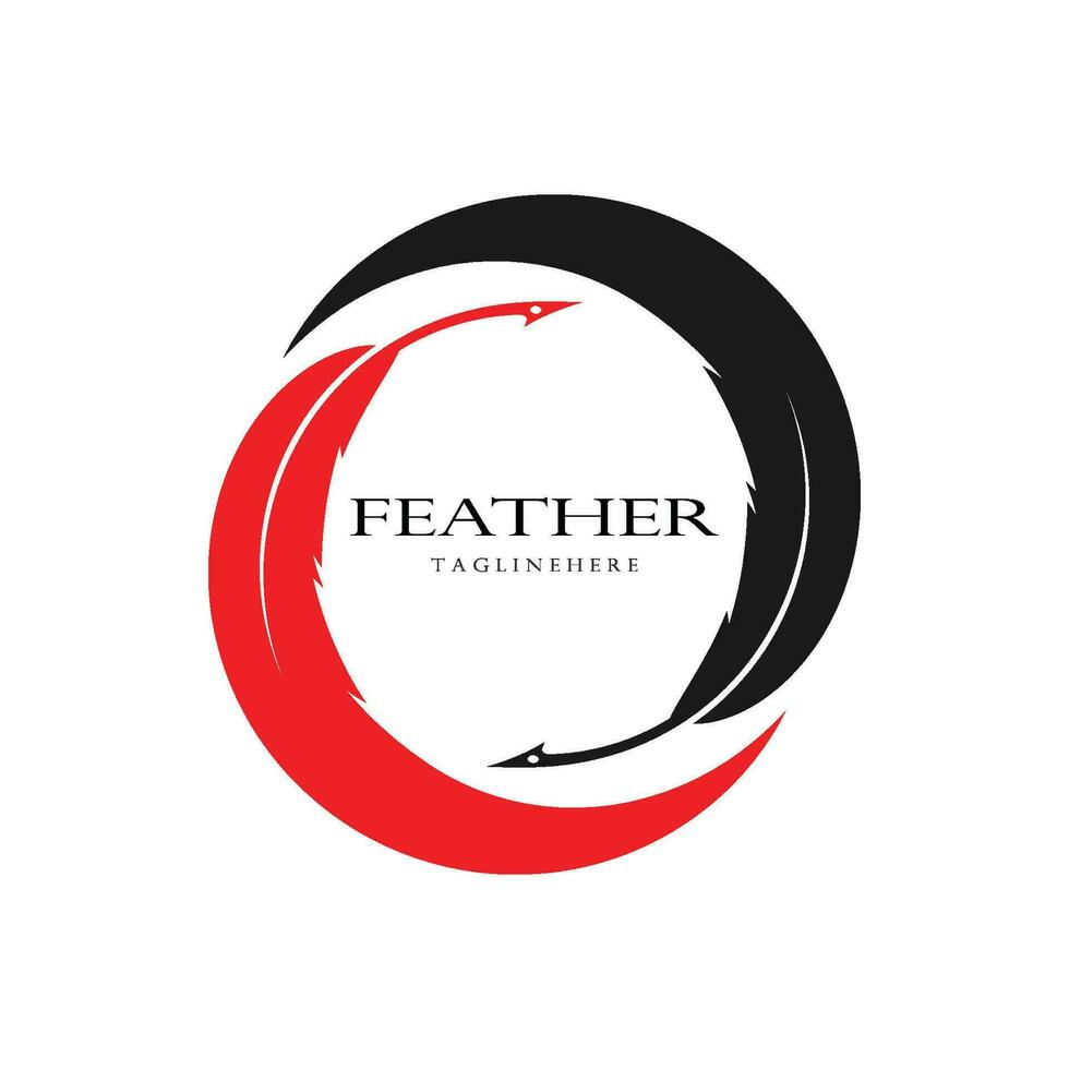 feather logo vector template illustration design