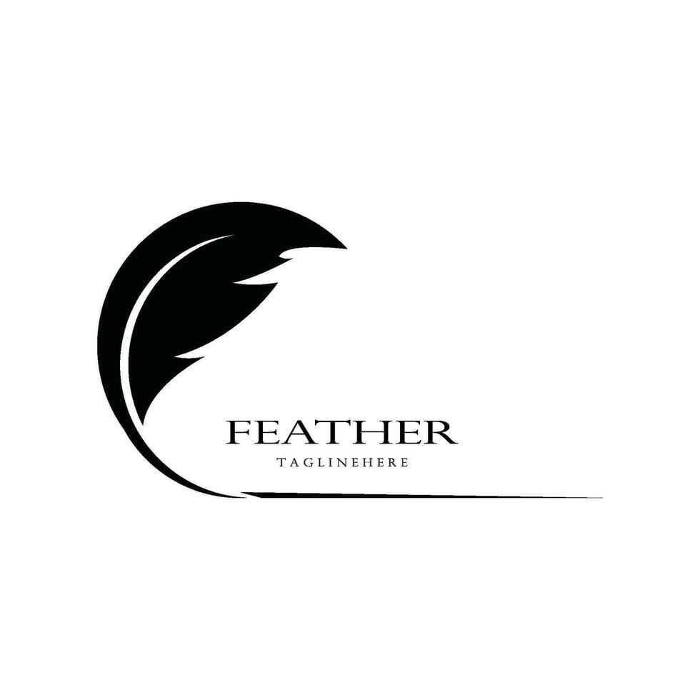 feather logo vector template illustration design