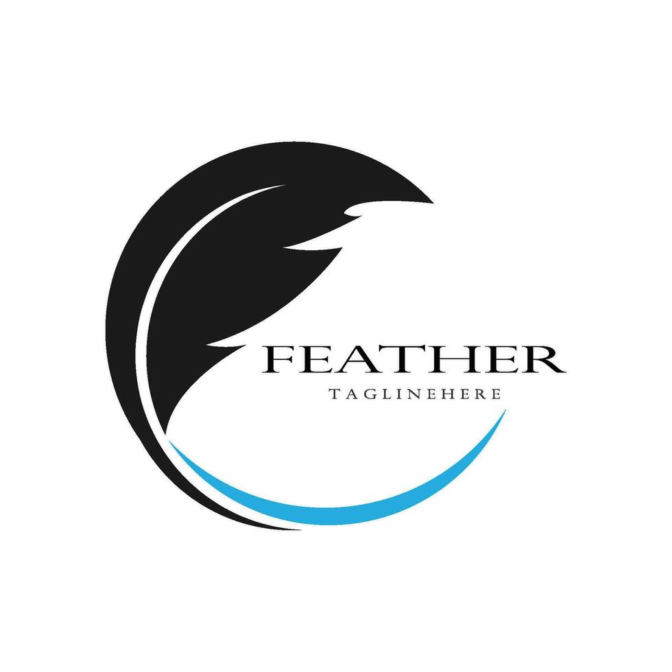 feather logo vector template illustration design