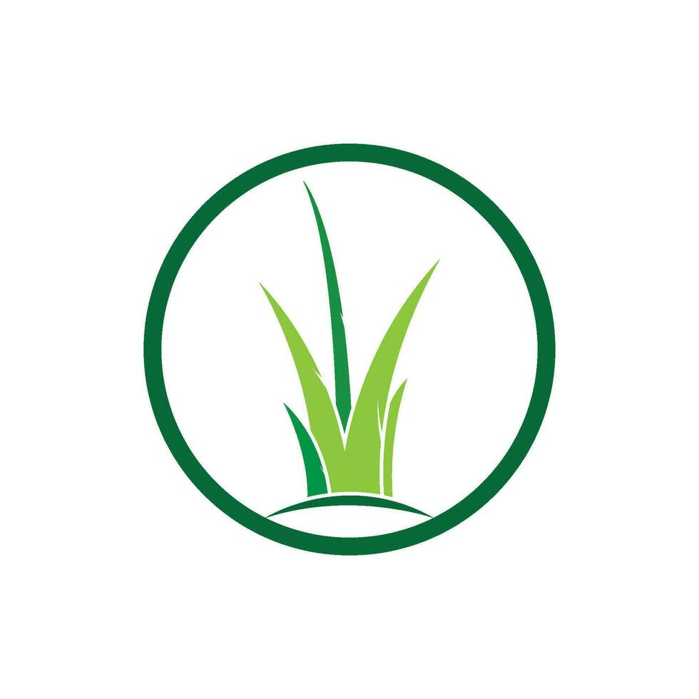 Grass logo vector template