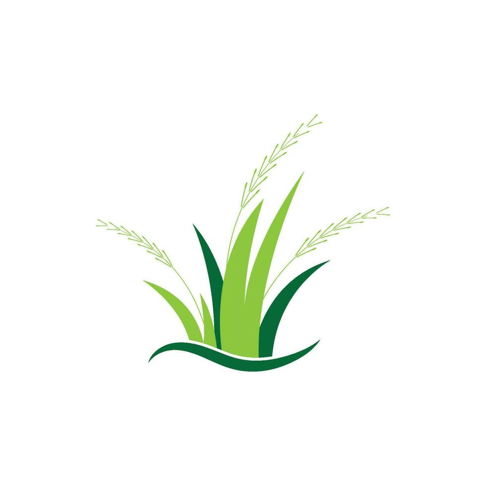 Grass logo vector template