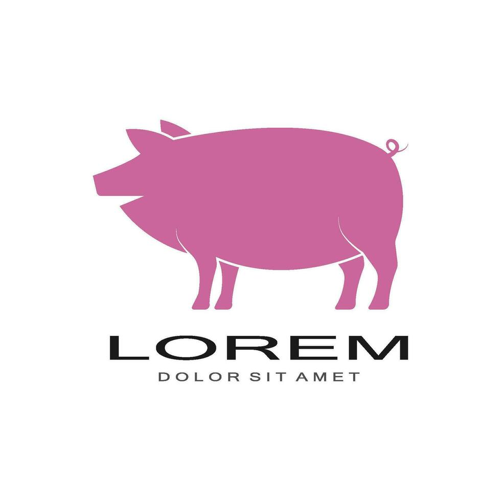 pig logo vector template