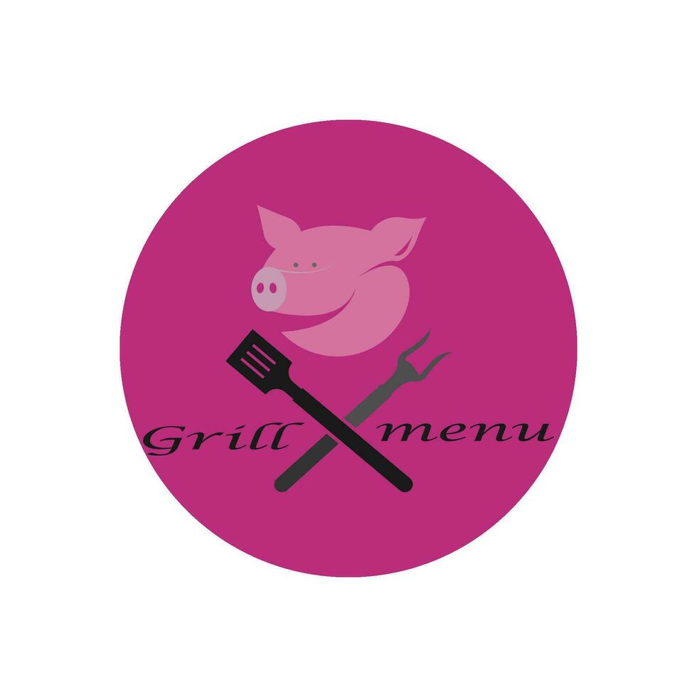 pig logo vector template