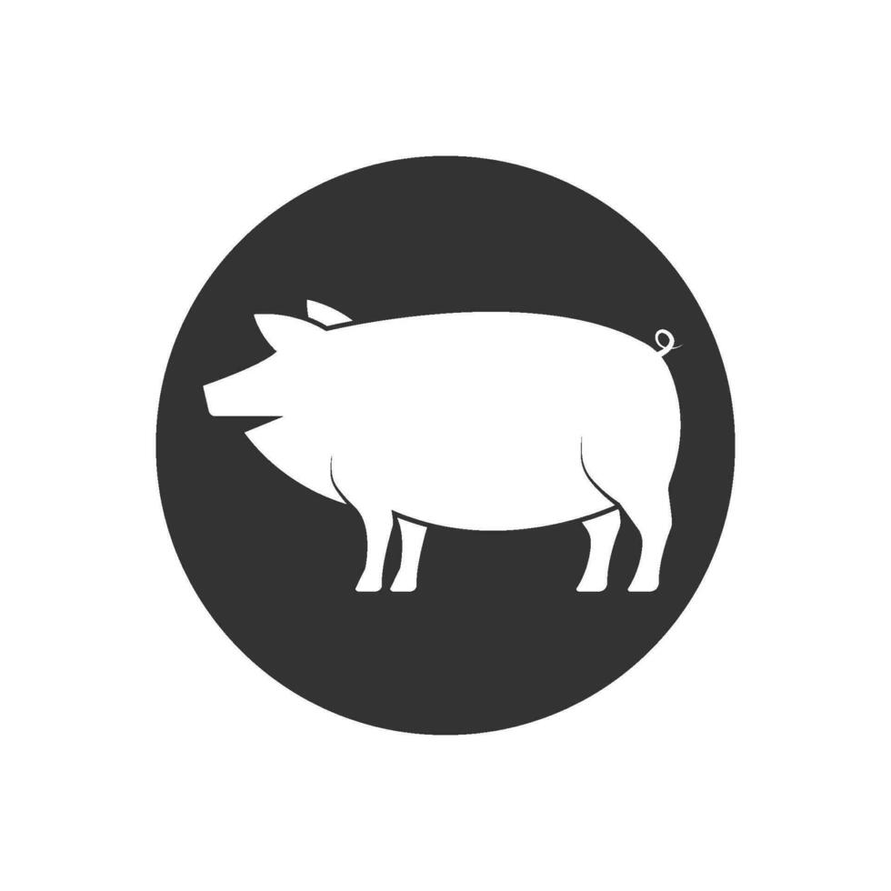 cerdo logo vector modelo