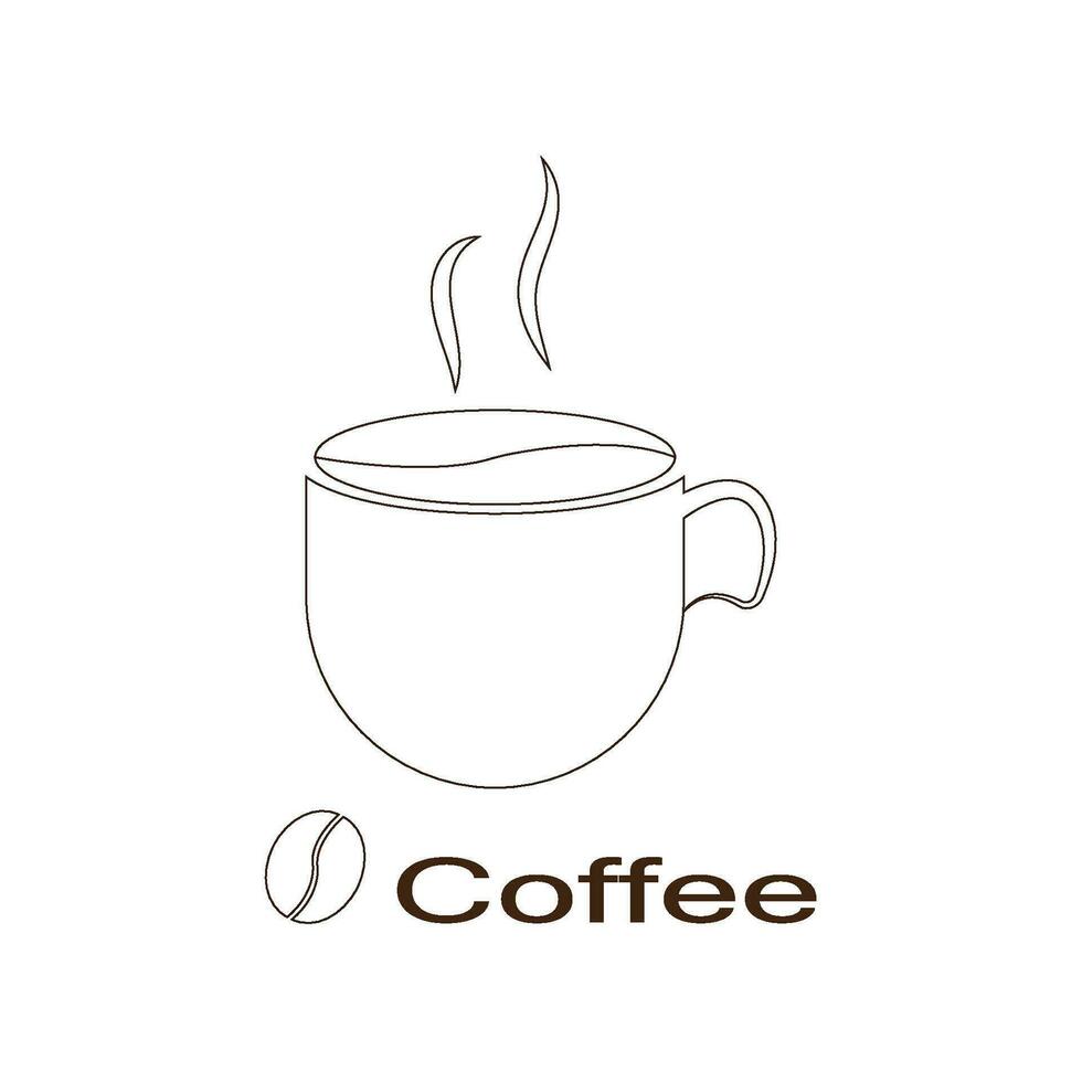 vector de plantilla de logotipo de taza de café