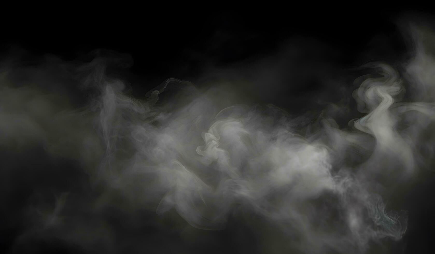 AI generated Abstract powder or smoke effect isolated on black background photo