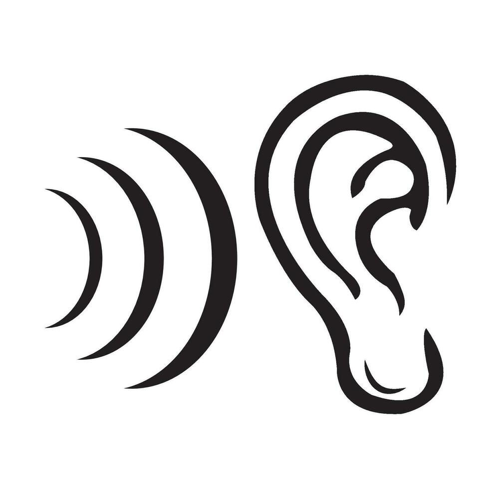 ear icon logo vector design template