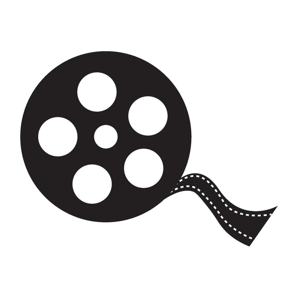 film roll icon logo vector design template