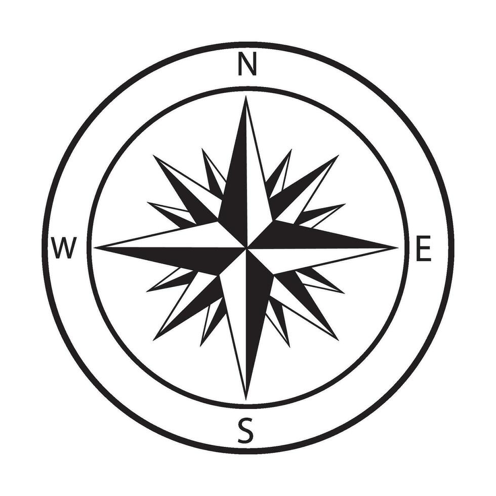 compass icon logo vector design template