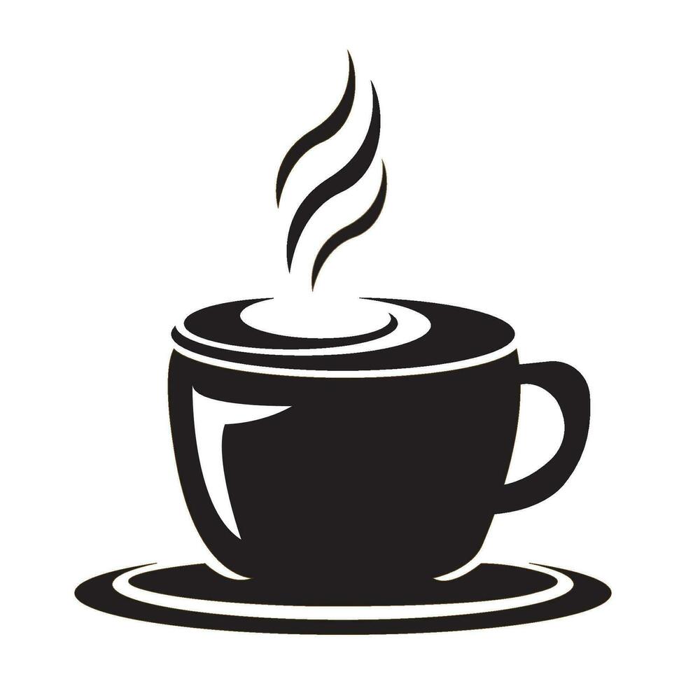 a cup of coffee icon logo vector design template