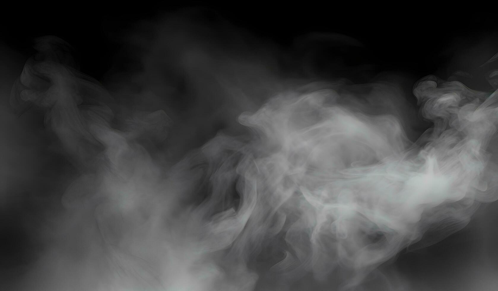 AI generated Abstract powder or smoke effect isolated on black background photo