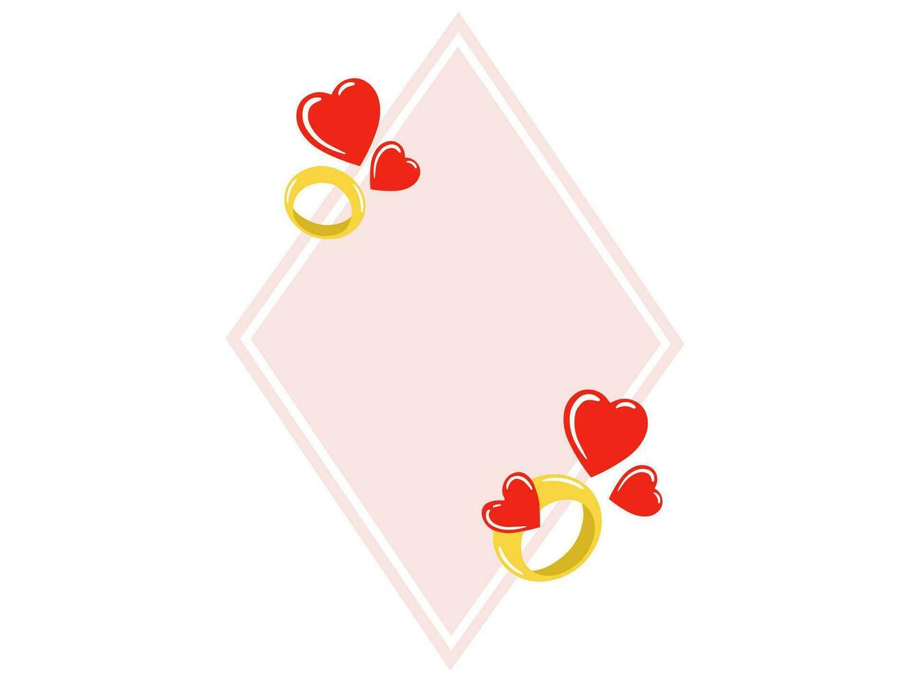 Frame Heart Background Valentines Day vector