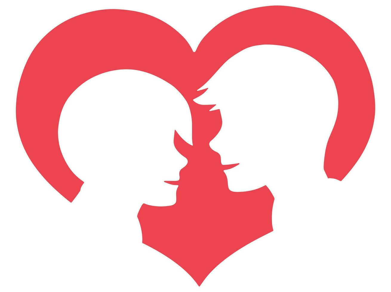 Love Silhouette Couple Background Valentines Day vector