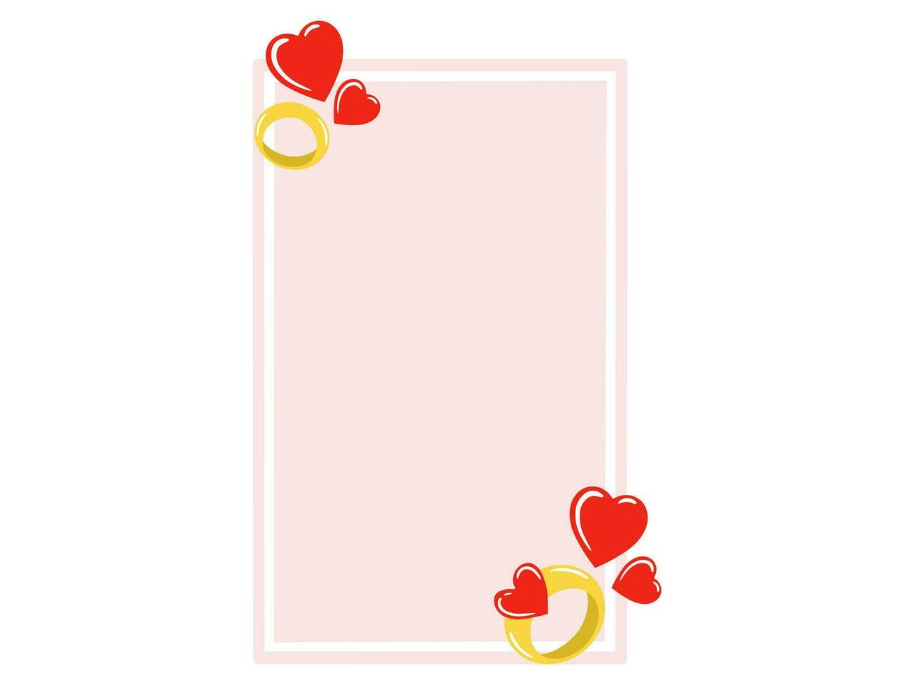 Frame Heart Background Valentines Day vector