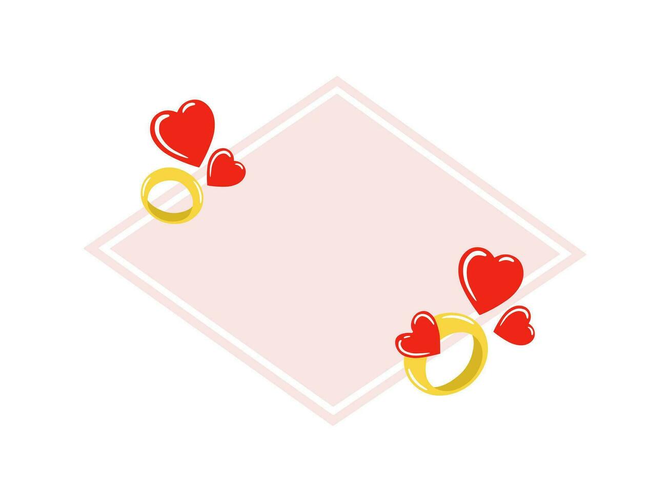 Heart Frame Background Valentine Day vector