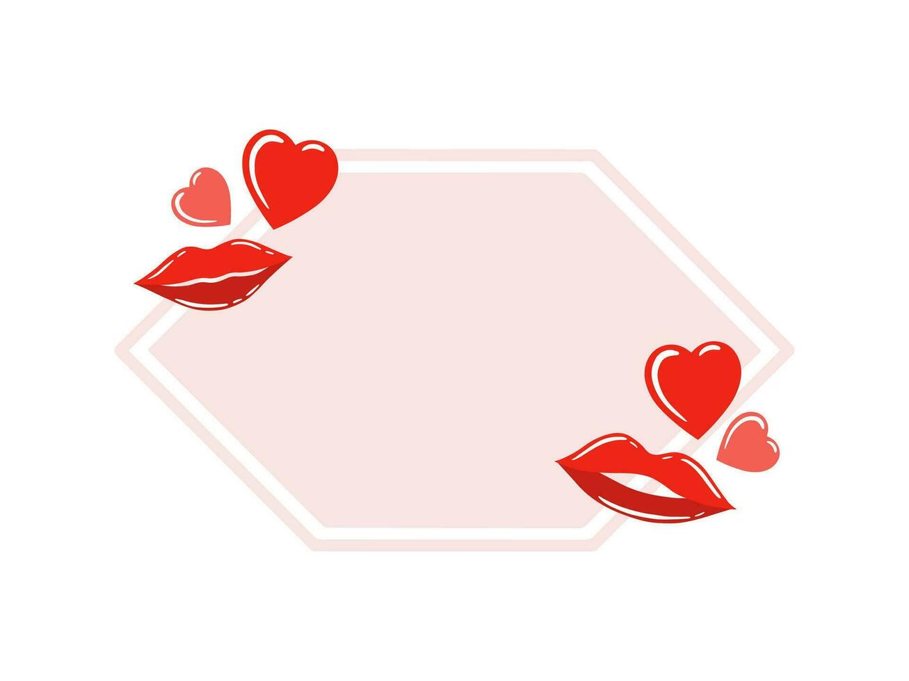 Love Frame Background for Valentine Day vector