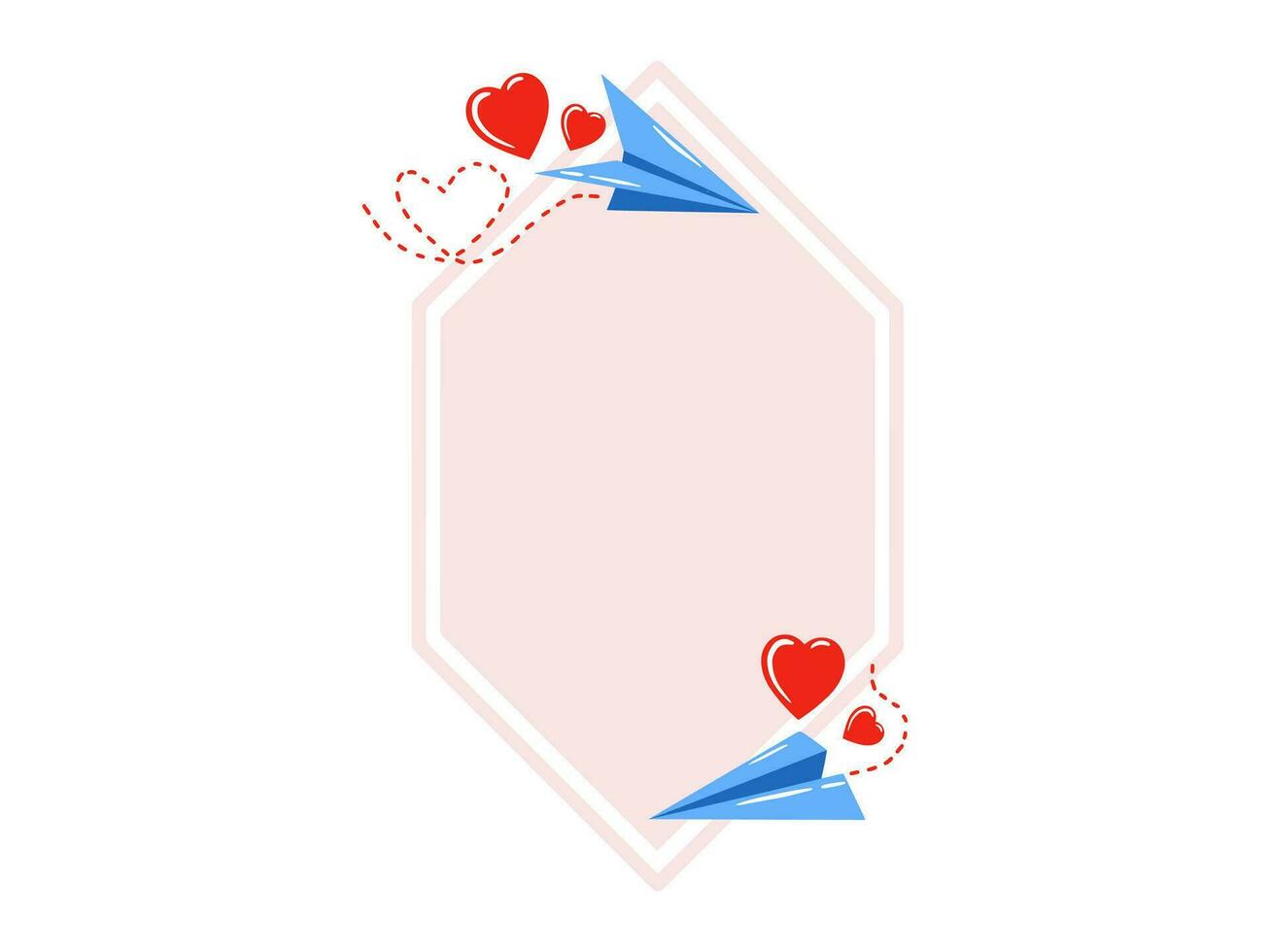 Love frame background for Valentine Day vector