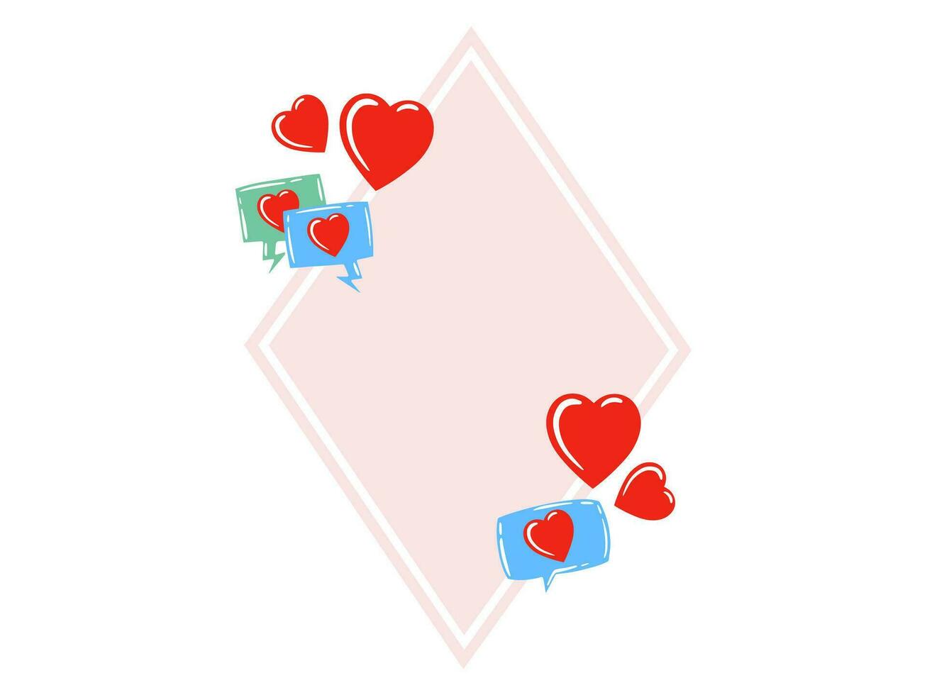 Love Frame Background for Valentine Day vector