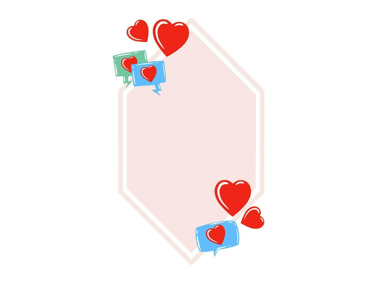 Love Frame Background for Valentine Day vector