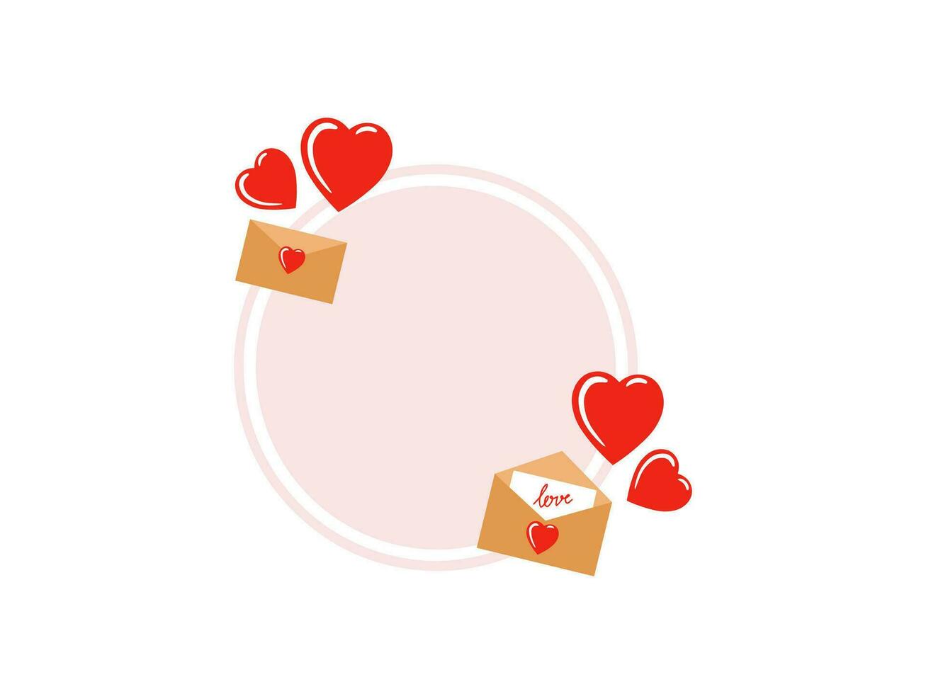 Heart Frame Background Valentine Day vector