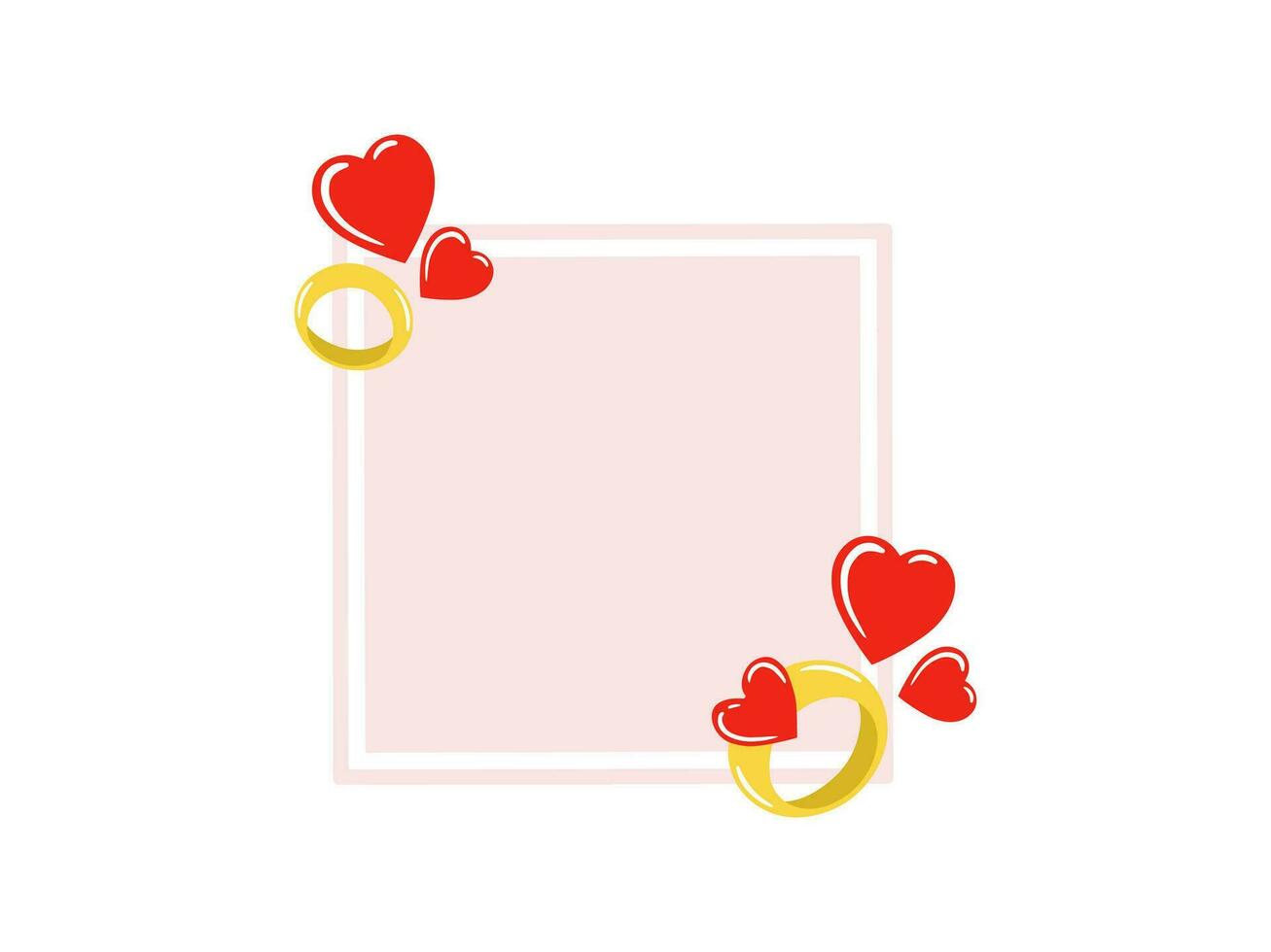 Love frame background for Valentine Day vector