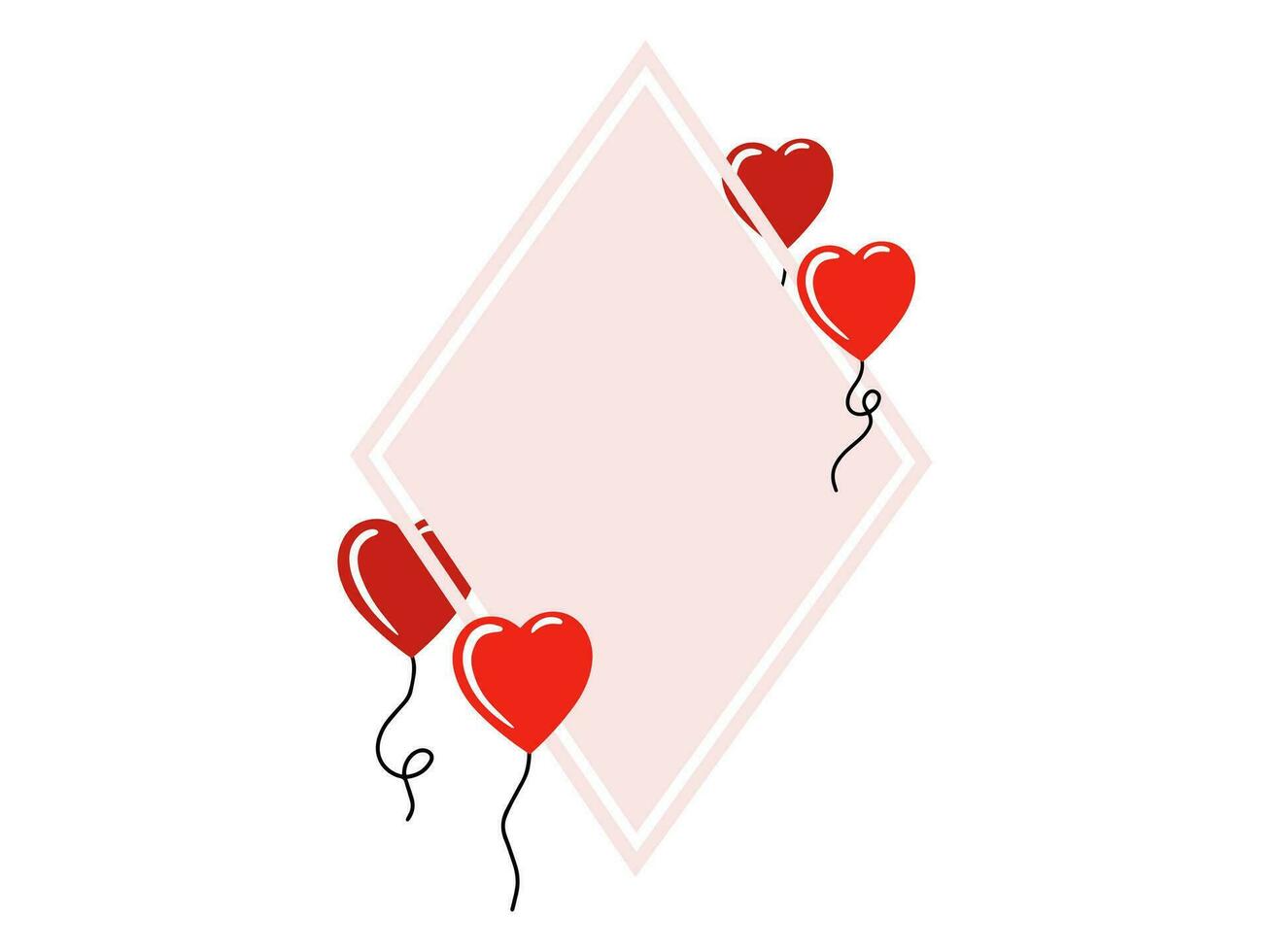 Valentines Day Frame Balloon Background vector