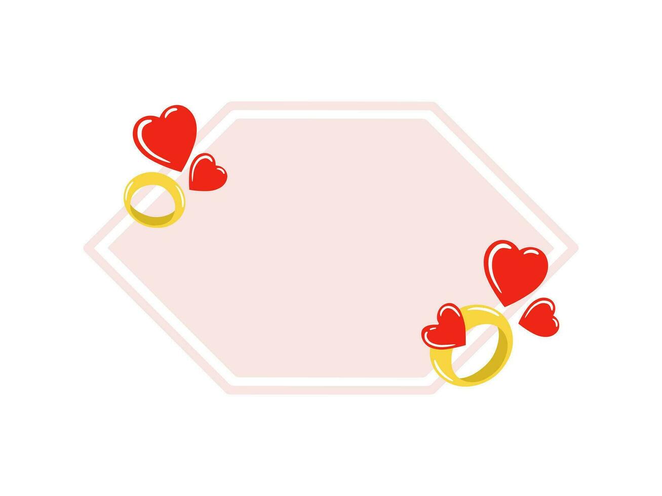 Love frame background for Valentine Day vector