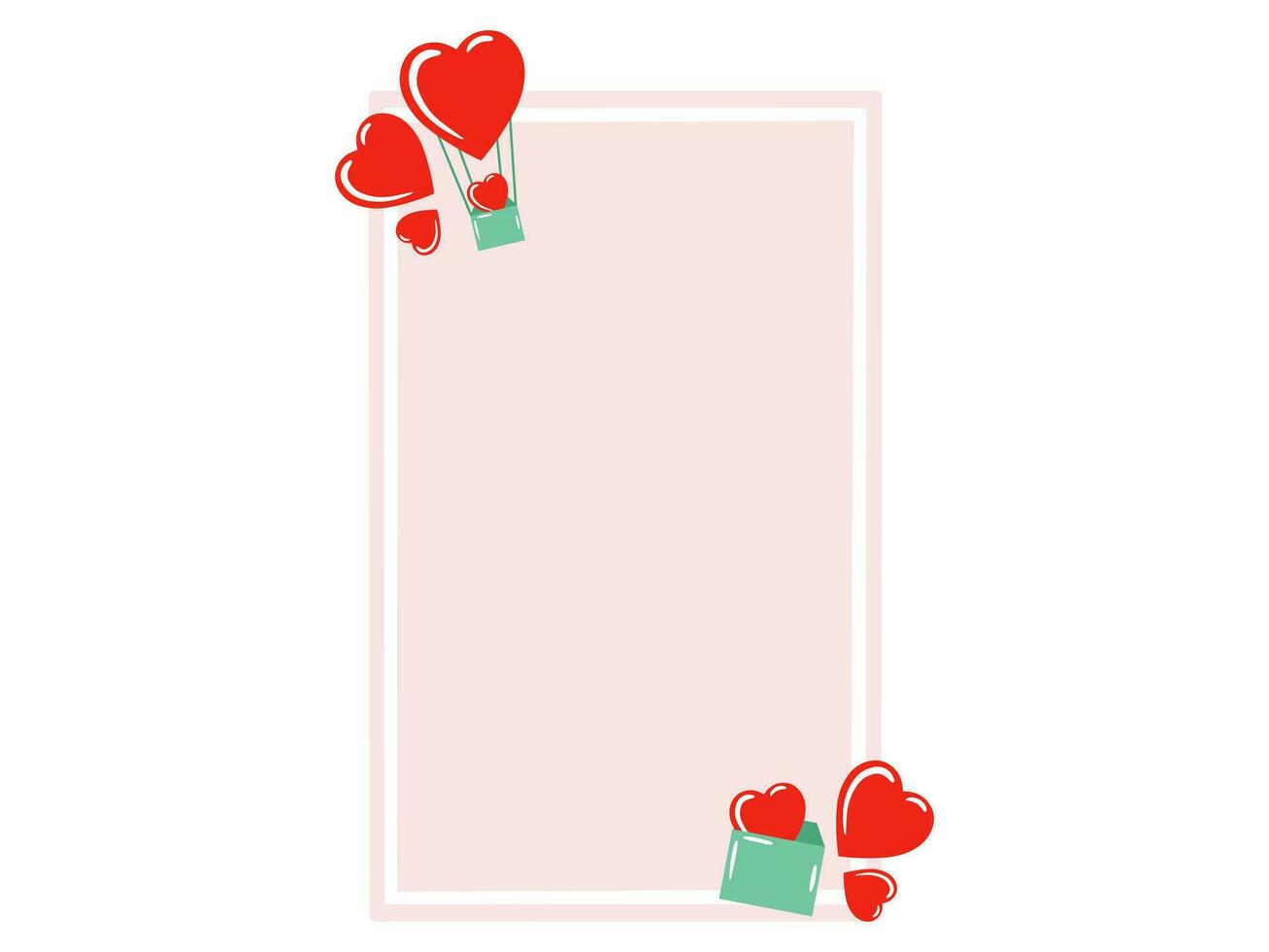 Ornament Frame Background Valentines Day vector