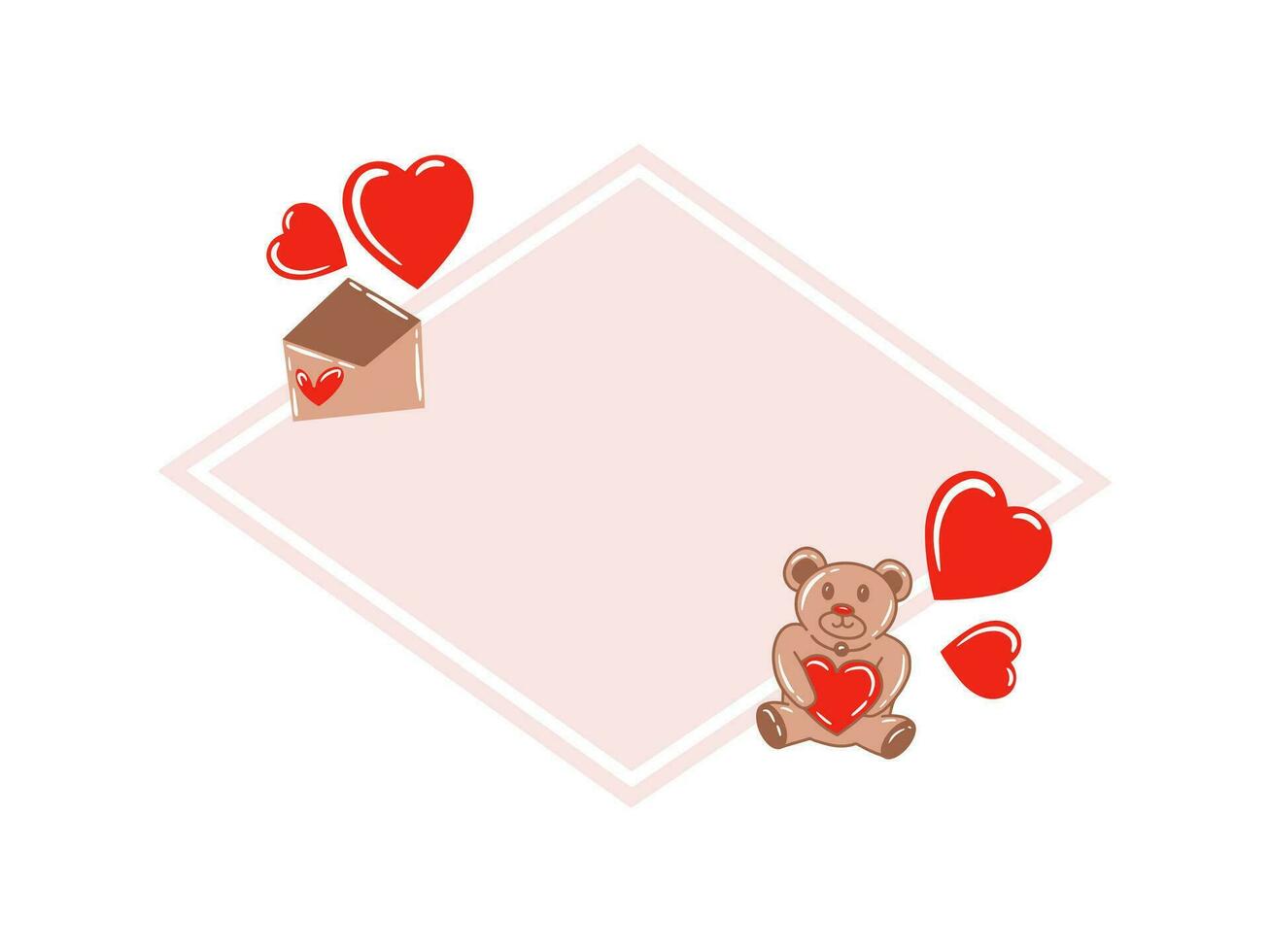 Valentine Day Background with Ornament Frame vector