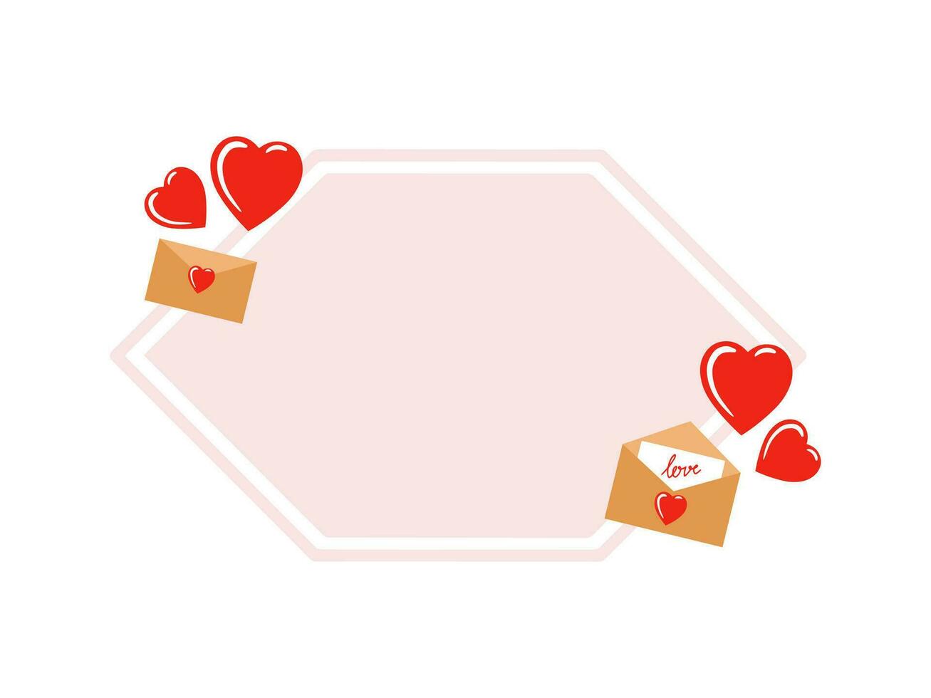 Love Frame Background for Valentine Day vector