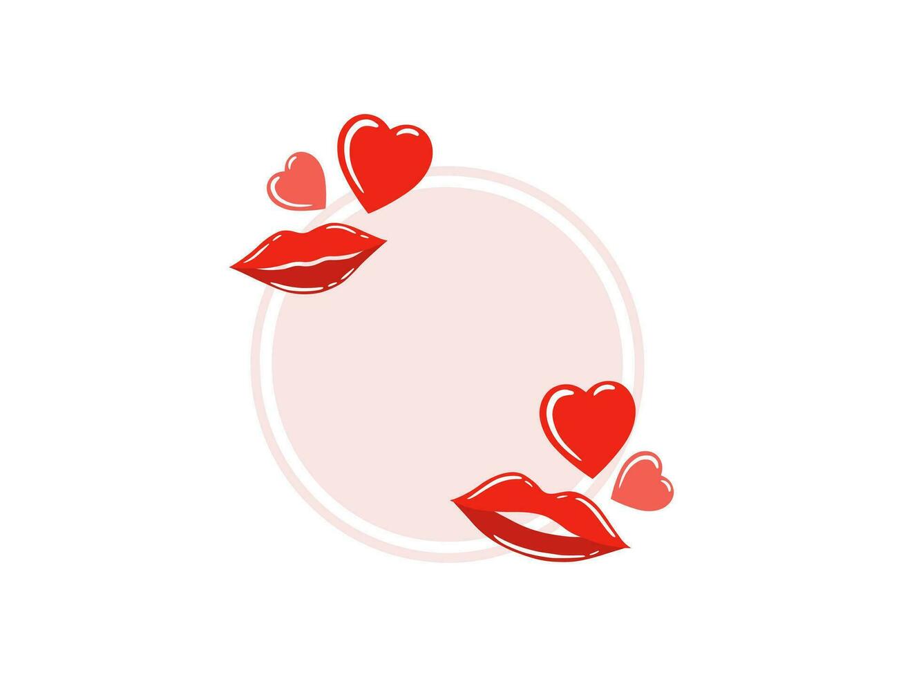 Valentine Day Frame Background Illustration vector