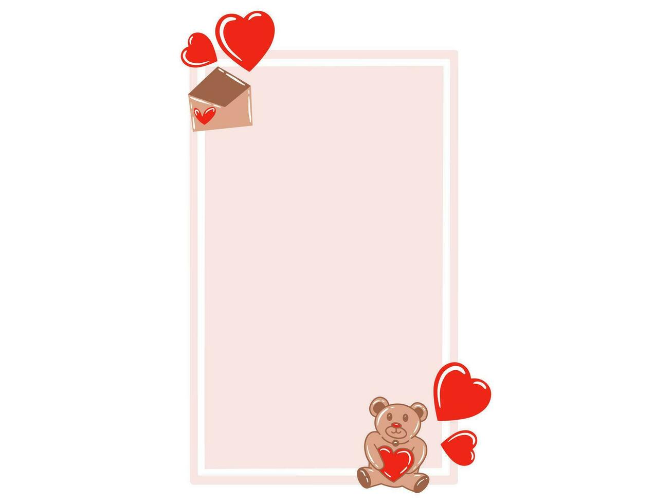 Valentine Day Background with Ornament Frame vector