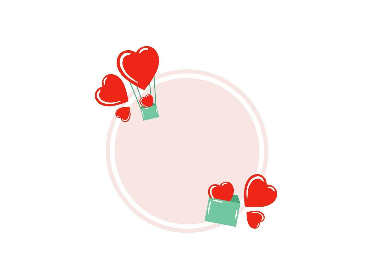 Ornament Frame Background Valentines Day vector
