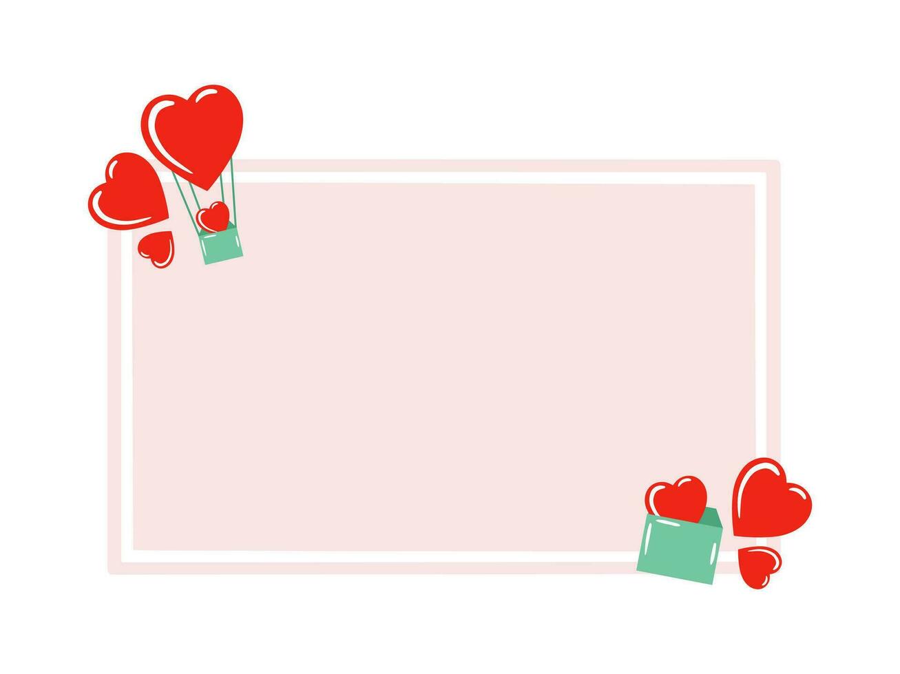 Valentine Day Frame Background Illustration vector