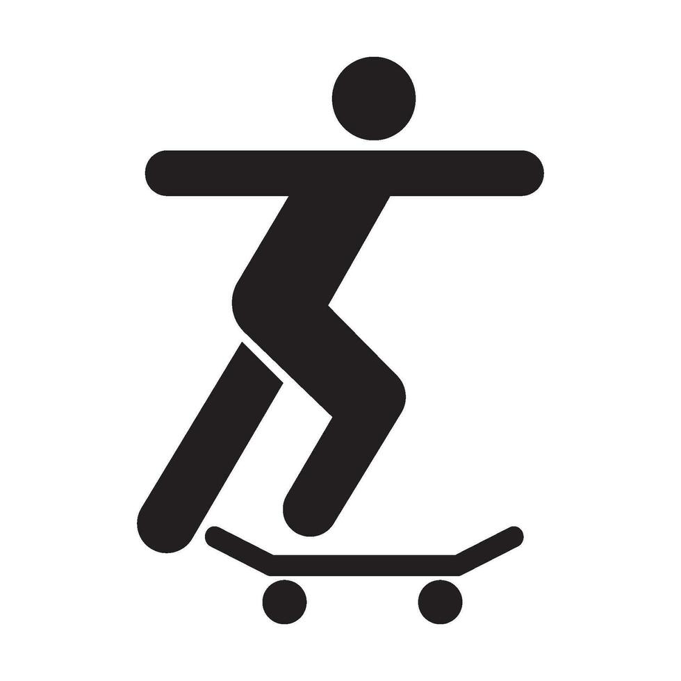 skateboard icon logo vector design template