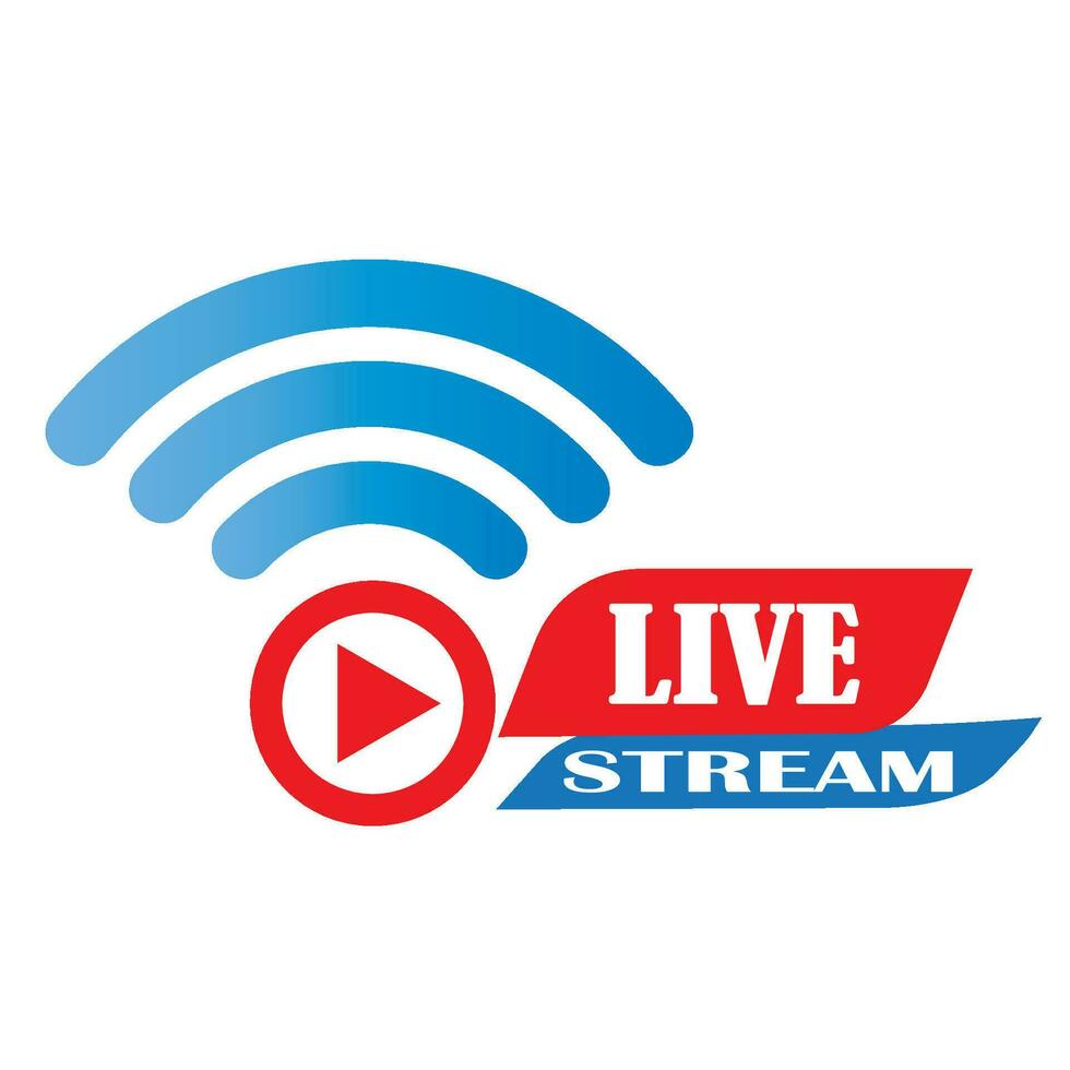 live broadcast icon logo vector design template