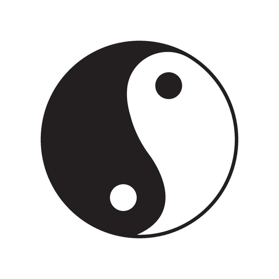 YIN YANG icon logo vec tor design template vector