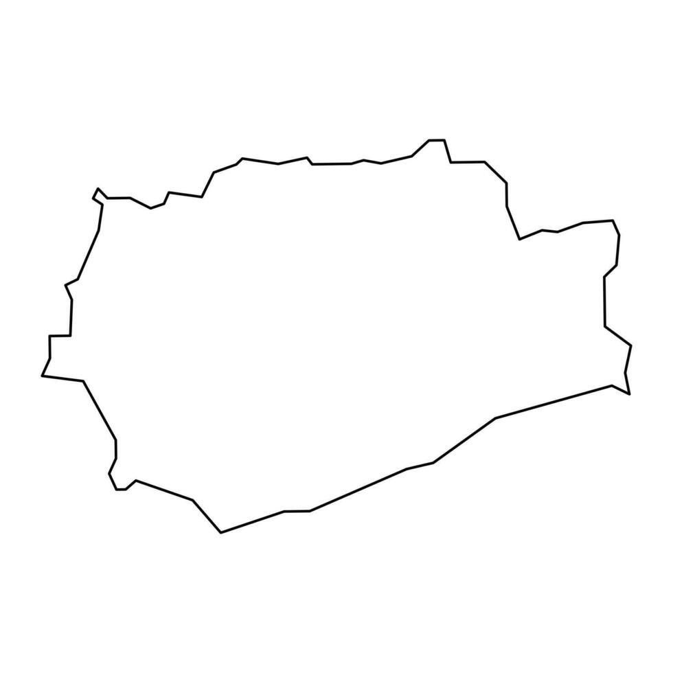 Buada district map, administrative division of Nauru. Vector illustration.