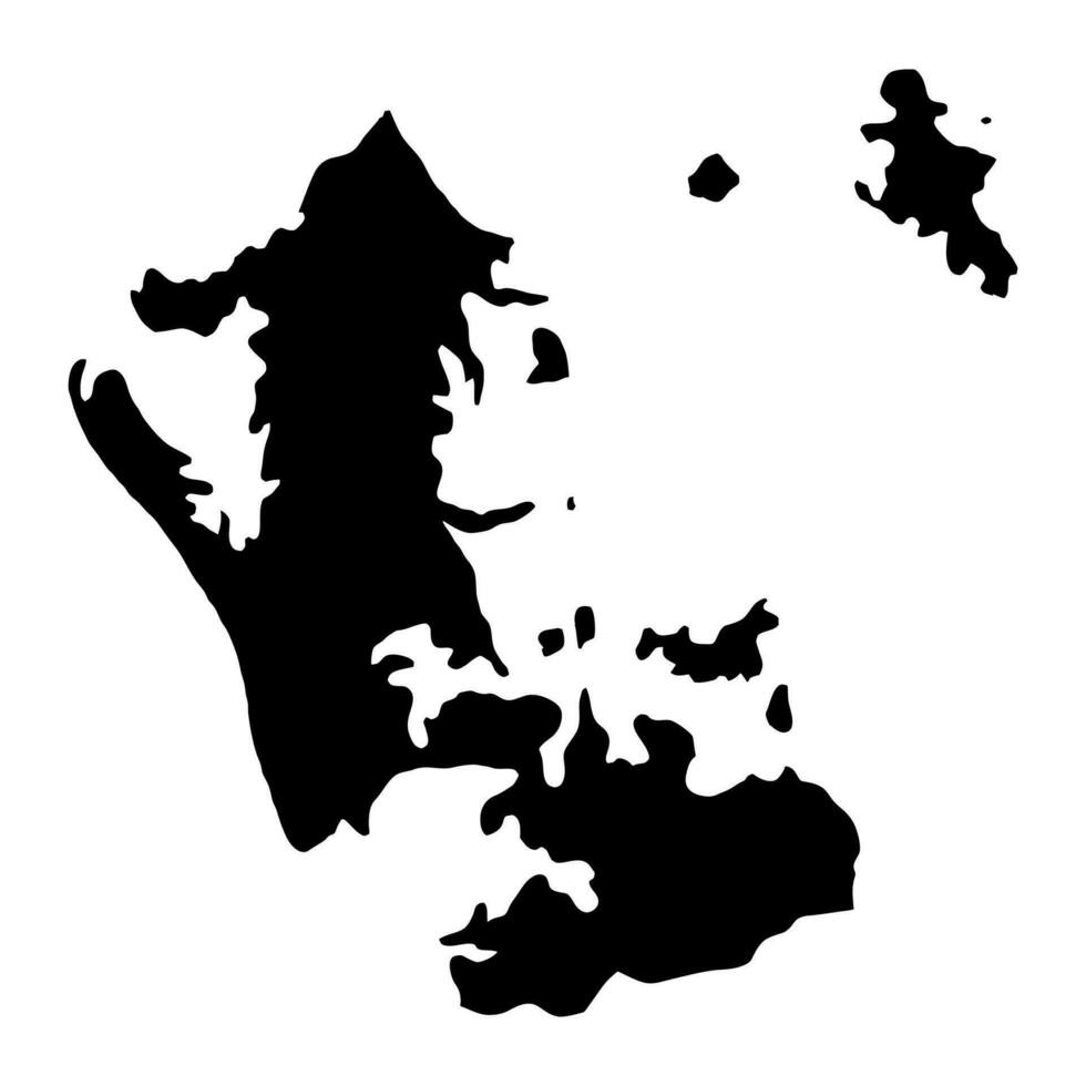 auckland región mapa, administrativo división de nuevo zelanda vector ilustración.